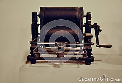 Vintage press machine Stock Photo