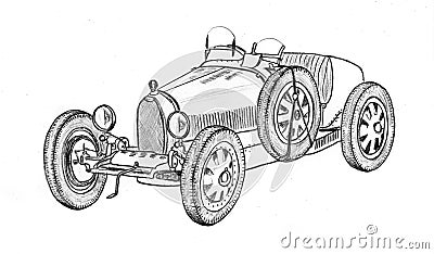 Vintage prewar sportscar Stock Photo