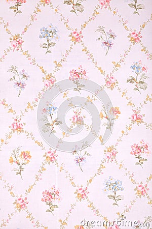 Vintage wallpaper with floral pattern. Stock Photo