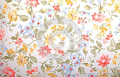 Vintage provance wallpaper with floral pattern Stock Photo