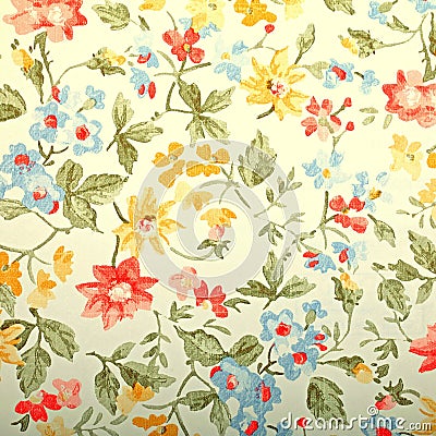 Vintage provance wallpaper with floral pattern Stock Photo