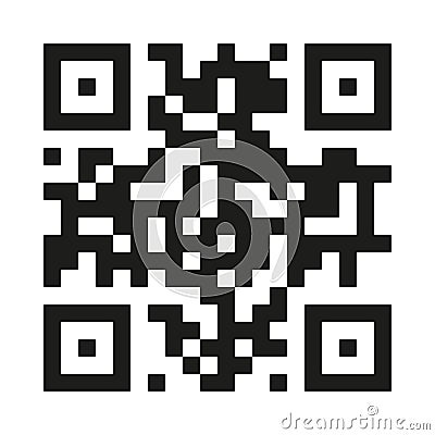 Vintage QR code icon with a retro-inspired design. A charming icon featuring a QR code pattern with distressed textures and Vector Illustration