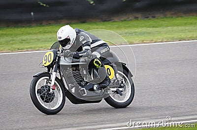 Vintage racing cars-motorbikes and veterans on the track during the Goodwood Festival of Speed Editorial Stock Photo