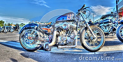 Vintage racing motorcycle Editorial Stock Photo