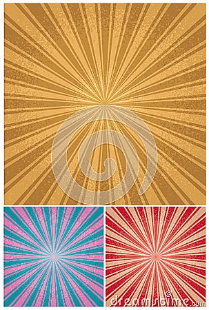 Vintage Radial Background Vector Illustration