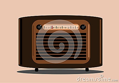 Vintage radio Vector Illustration