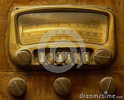 Vintage Radio Stock Photo