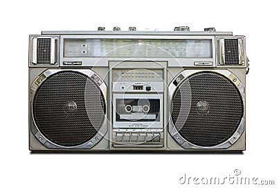 Vintage Radio Cassette Recorder Boombox Stock Photo