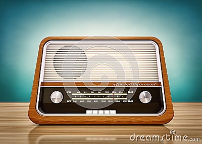 Vintage radio Stock Photo
