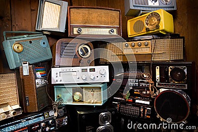 Vintage Radio's Stock Photo