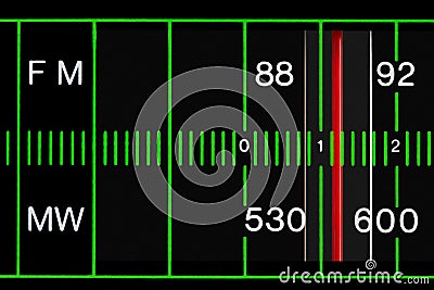 Vintage radio tuner Stock Photo