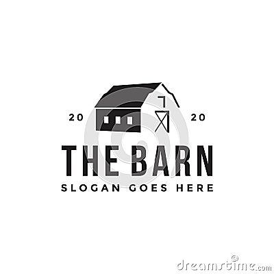 Vintage retro classic minimalist old barn farm logo icon vector template design Vector Illustration