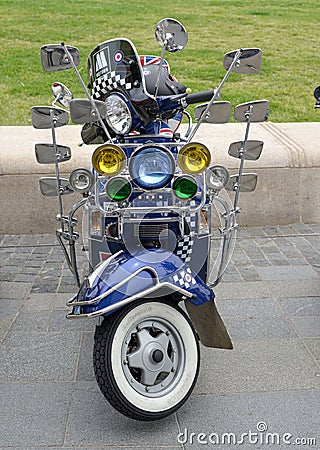 Vintage retro Lambretta motor scooter Editorial Stock Photo