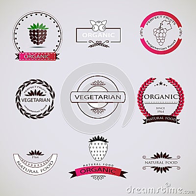 Vintage Retro Logotypes and insignias set. Vector Illustration