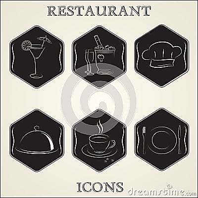 Vintage retro restaurant Vector Illustration