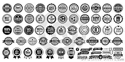 Vintage Retro Vector Logo for promotional designs Vector Illustration