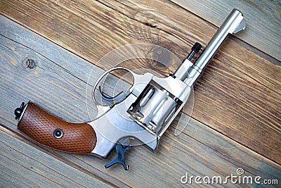 Vintage revolver nagant Stock Photo