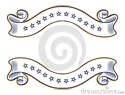 Vintage ribbon emblem Vector Illustration