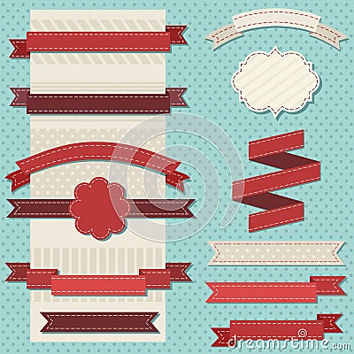 Vintage ribbons Vector Illustration