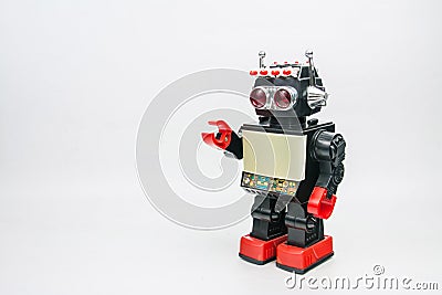 Vintage robot retro classic toy Stock Photo