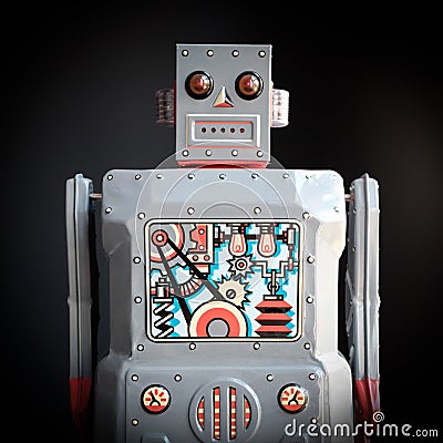 Vintage Robot Toy Stock Photo