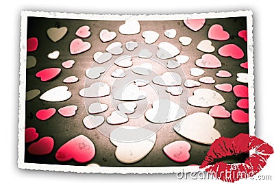 Vintage romance card. Stock Photo