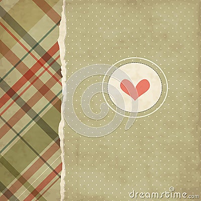 Vintage romantic card Vector Illustration