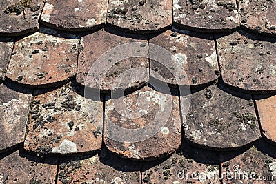 Vintage roof tiling Stock Photo