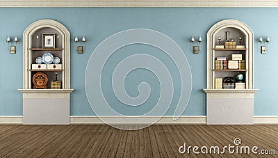 Vintage room with arched niche Stock Photo
