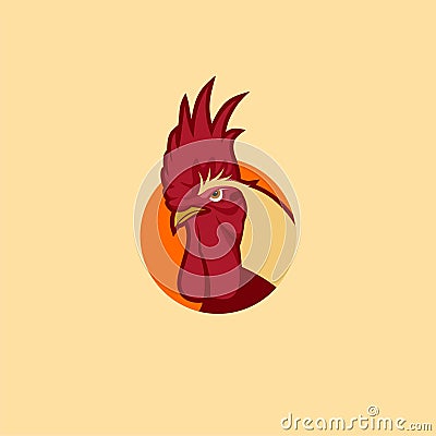 vintage rooster logo illustration Vector Illustration