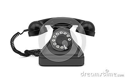 Vintage rotary dial phone Stock Photo
