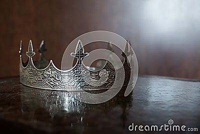 Vintage royal crown for man, jewellery Stock Photo