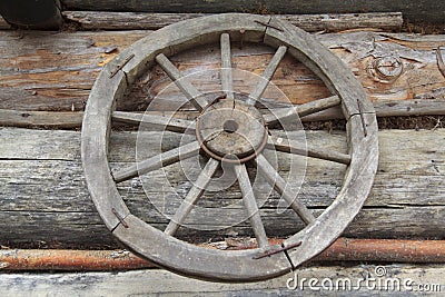 Vintage Rural Wheel Stock Photo