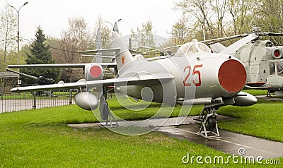 Vintage Russian Fighter airplane Editorial Stock Photo