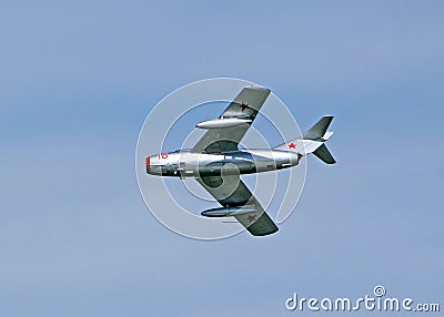 Vintage russian mig fighter jet Editorial Stock Photo