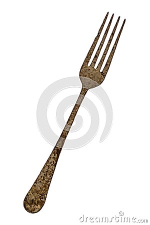 Vintage rusty fork Stock Photo