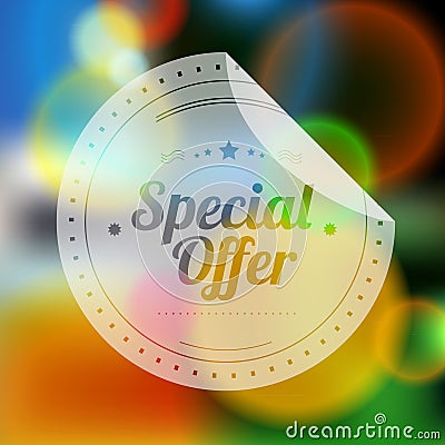 Vintage Sale Special Offer Sticker Stock Photo