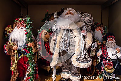 Vintage Santa Claus at store in Sea World at International Drive Editorial Stock Photo