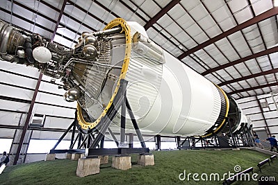 Vintage Saturn V Rocket Editorial Stock Photo