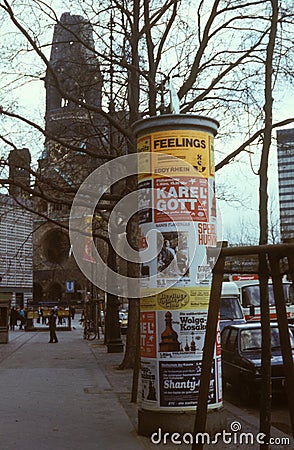 Vintage scan of West Berlin Editorial Stock Photo