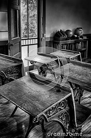 Vintage Schoolroom Stock Photo