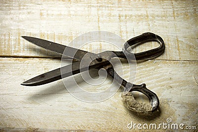 Vintage scissor Stock Photo