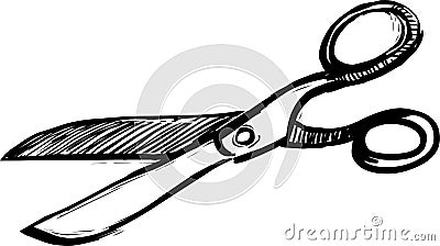Vintage scissors vector illustration Vector Illustration