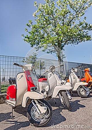 Vintage scooters Laambretta Editorial Stock Photo