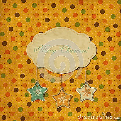 Vintage scrap card Vector Illustration