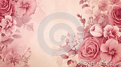 vintage scrapbook retro background Cartoon Illustration