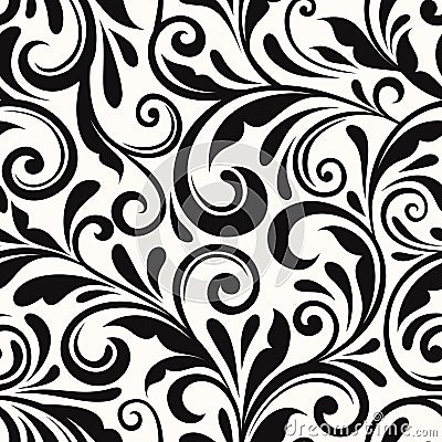 Vintage seamless floral pattern. Vector illustration. Vector Illustration