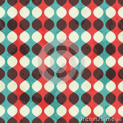 Vintage seamless pattern with grunge effect Vector Illustration