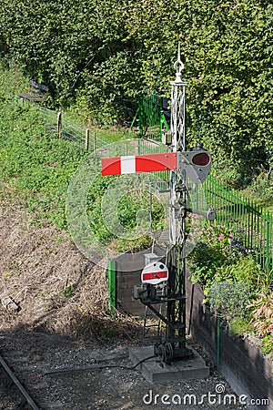 Vintage semaphore signal Stock Photo