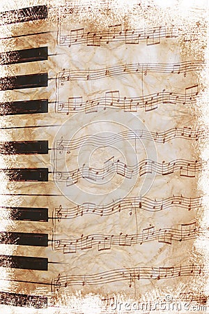 Vintage sheet music Stock Photo